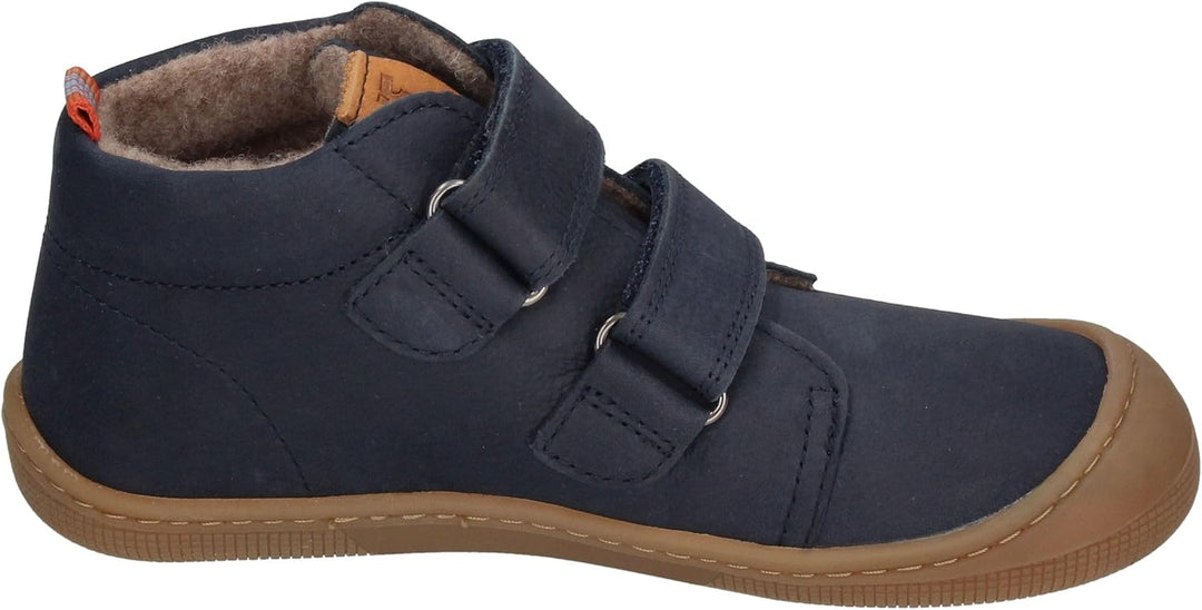Koel4Kids Nubuk Lederschuhe Navy + Wollfutter, Barfussschuhe breitere Leiste Don 002.233-100 20 EU N