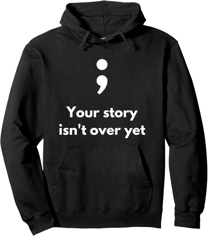 It's Okay Not To Be Okay Semicolon Mental Health Awareness Pullover Hoodie