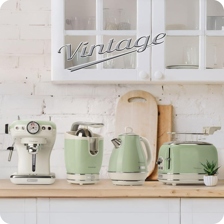 Ariete Vintage Cappucino 2878, Retro Elektrischer Milchaufschäumer im Retro-Stil für Cappuccino & He