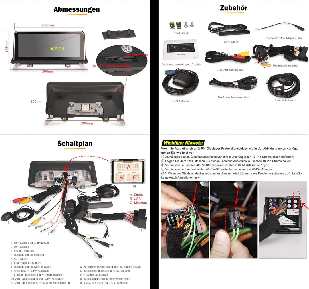 Erisin 10.25" Android 14 8-Kern 4GB RAM+64GB ROM Autoradio GPS Navi für BMW X5 E70 X6 E71 CIC System