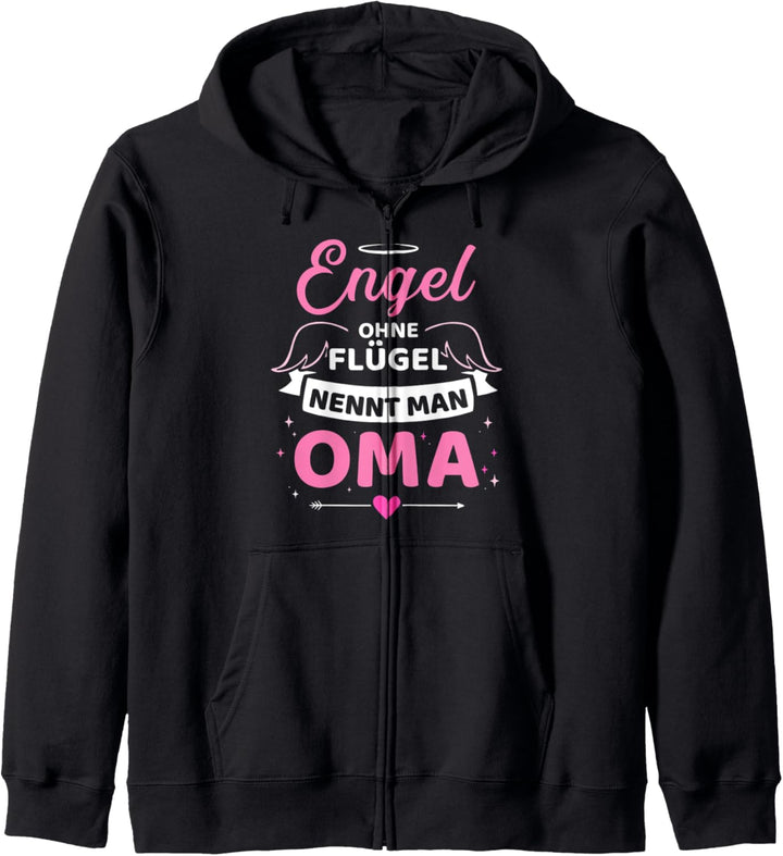 Engel ohne Flügel nennt man Oma Spruch Kapuzenjacke