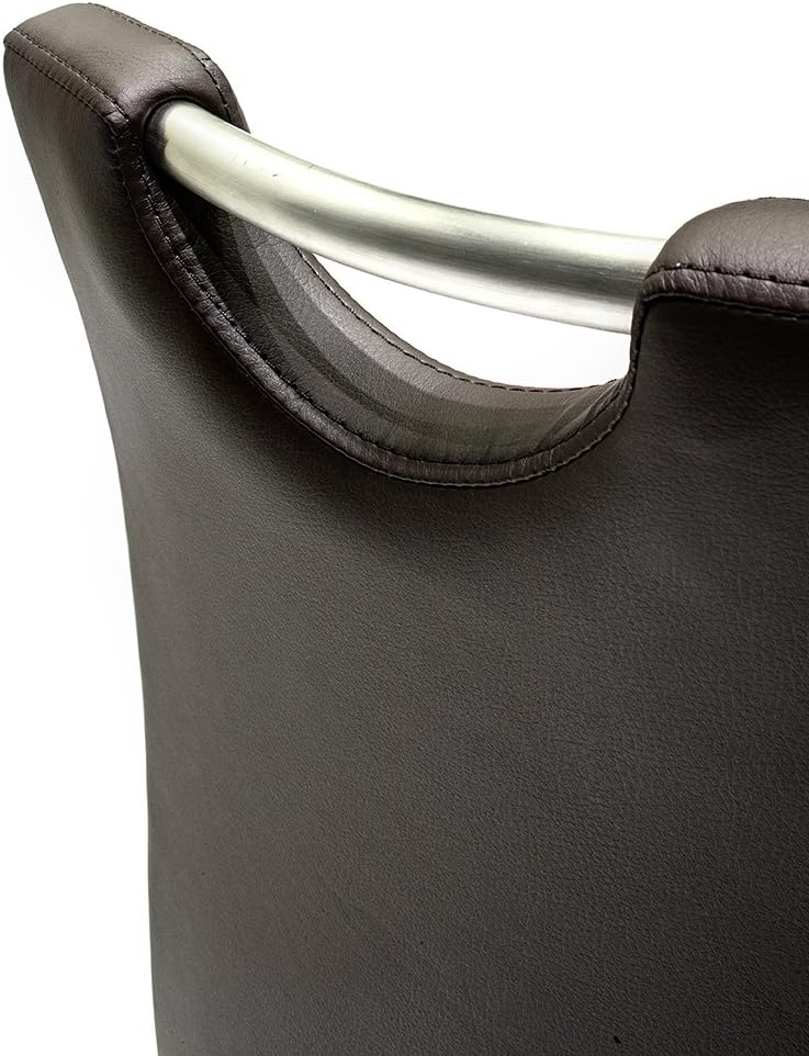 Robas Lund Barstuhl Braun 360°drehbar mit Kunstlederbezug, belastbar bis 120 kg, Braun
