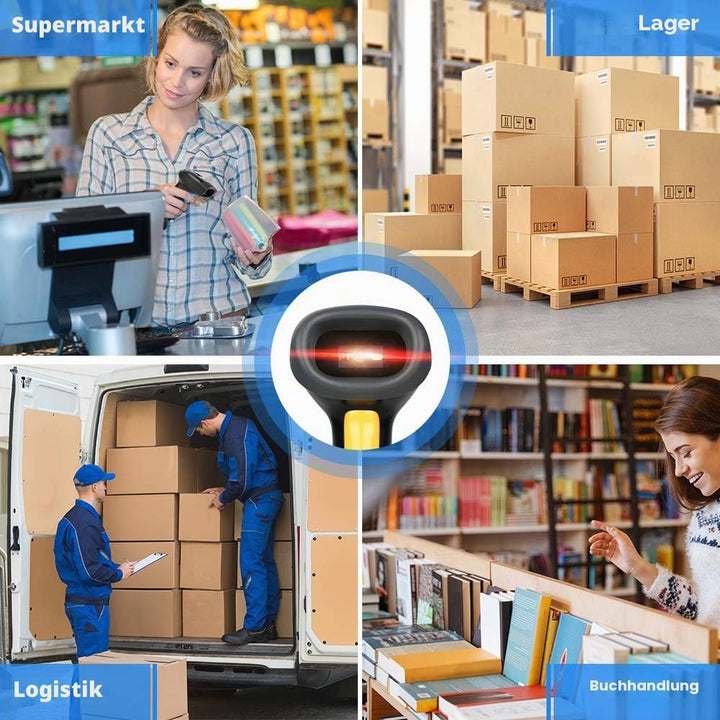 Eyoyo 2D Barcodeleser, Handheld Wired QR Barcode Scanner QR PDF417 Data Matrix Barcode Reader with U