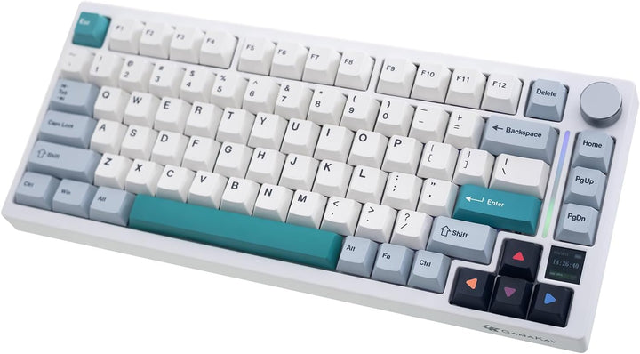 GK GAMAKAY TK75 75% Wireless Mechanical Keyboard with Knob Bluetooth 5.0/2.4GHz/Wired Connection, Ho