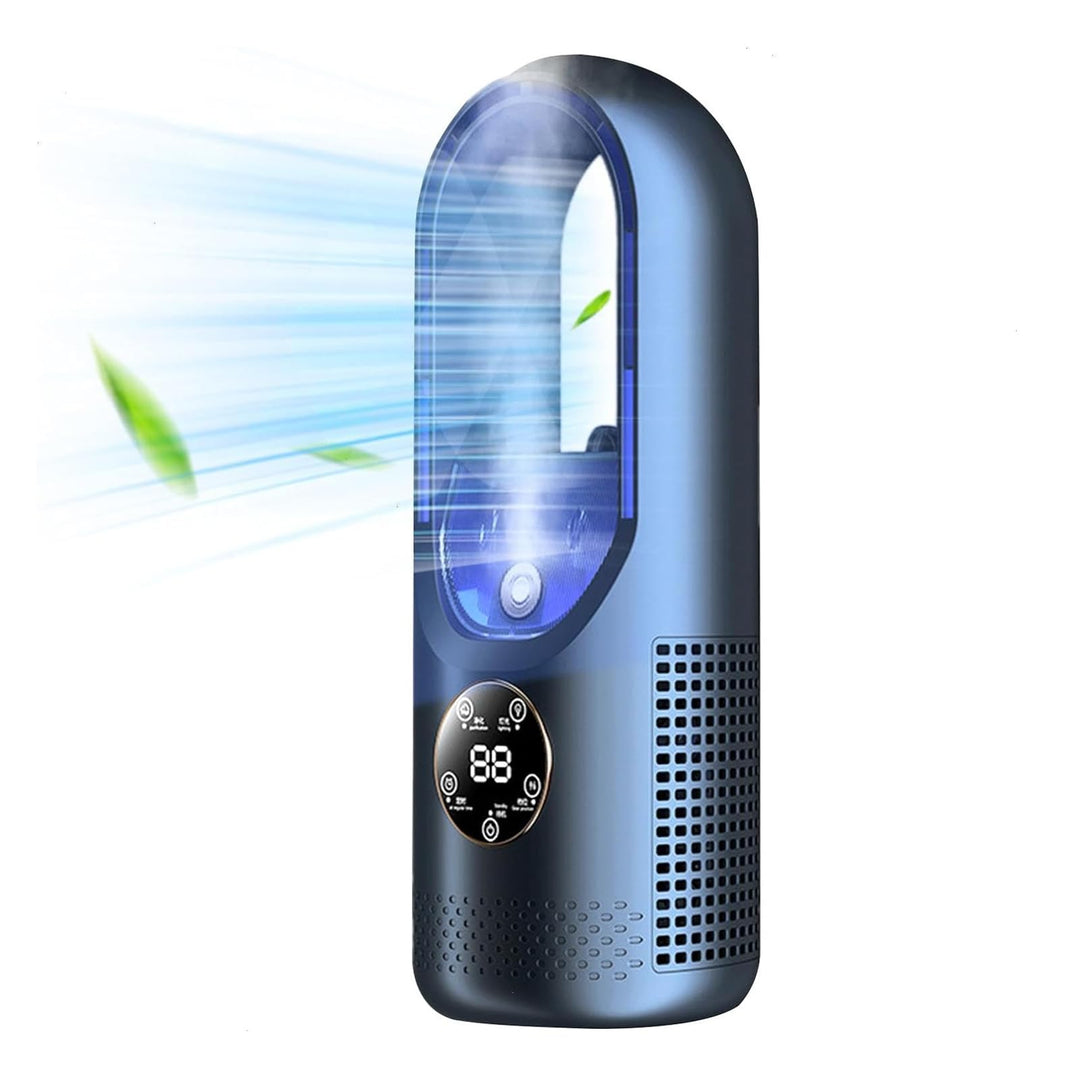Lamellenloser Ventilator mit 6 Geschwindigkeitsstufen und Timerfunktion, USB-Multifunktionssteuerung