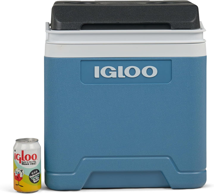 IGLOO IP27 Passiv-Kühlbox 27 L, eisblaue Thermobox, Eisbox für Freizeit, Beruf und Camping 27L, 27L