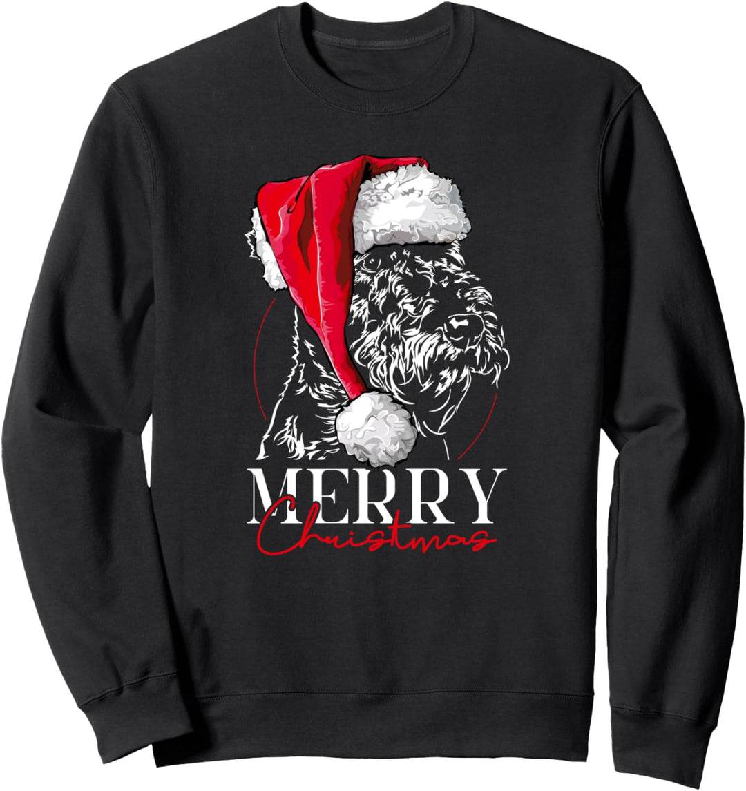 Lustiger Airedale Terrier Merry Christmas Weihnachten Hunde Sweatshirt