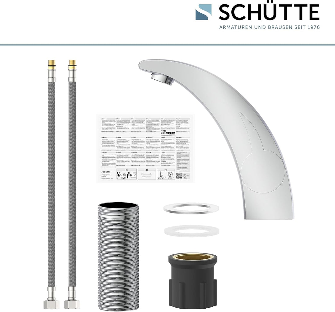 SCHÜTTE 98100 PANAMA Design Wasserhahn Bad, Moderne Waschtischarmatur fürs Badezimmer, Elegante Einh