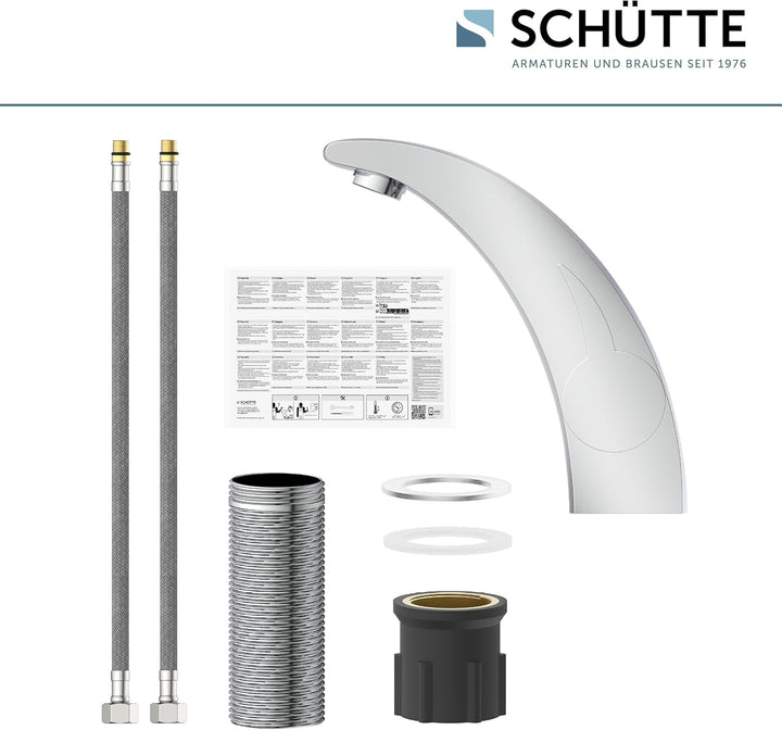 SCHÜTTE 98100 PANAMA Design Wasserhahn Bad, Moderne Waschtischarmatur fürs Badezimmer, Elegante Einh