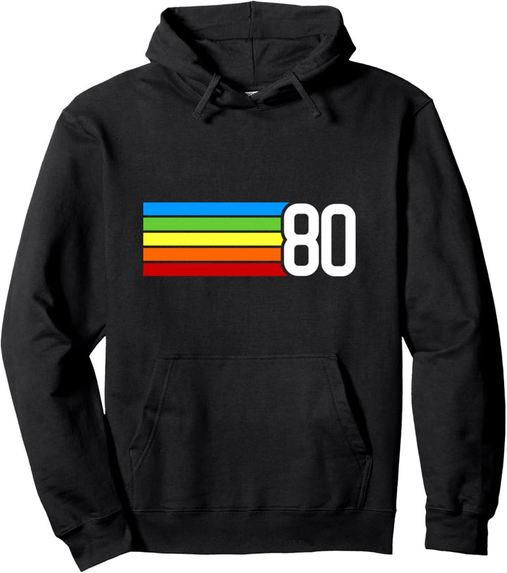 1980 Regenbogen Pullover Hoodie