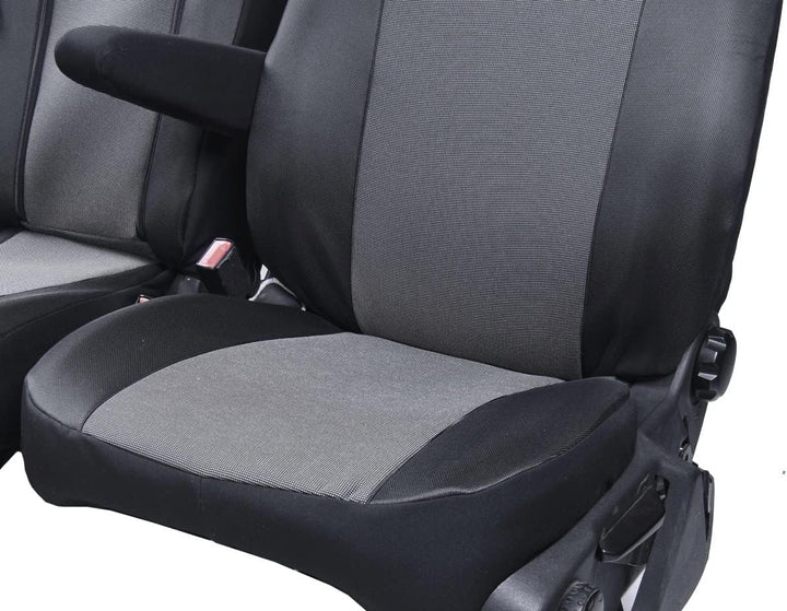 Kegel-Blazusiak Sitzbezüge für Ford Transit ab 2014 und ab 2019, Schwarz, Grau, Polyester, Chiffon,