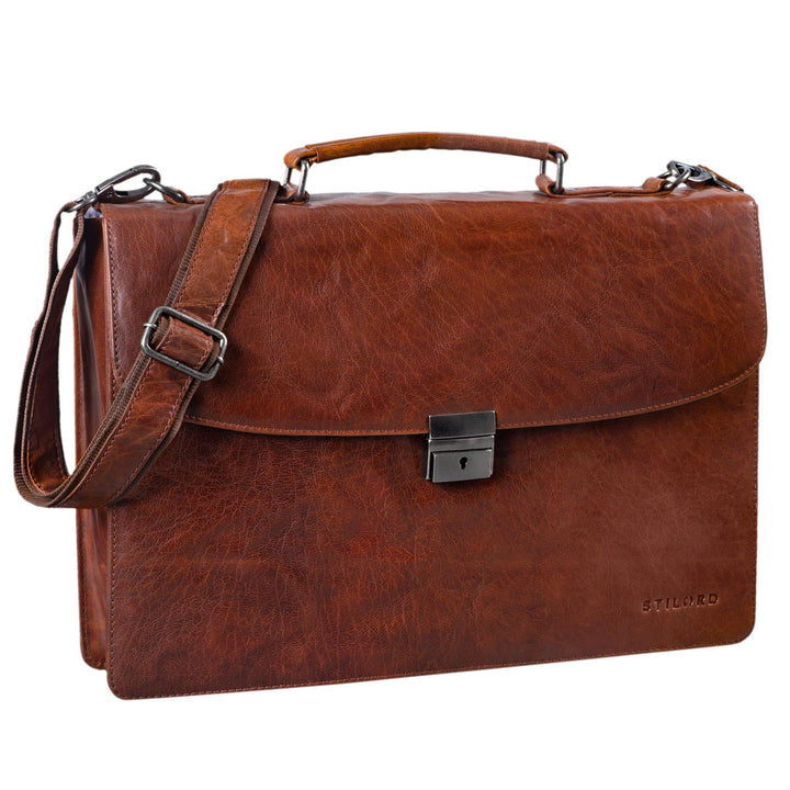 STILORD 'Jonathan' Elegante Aktentasche klassische Büro Business Schultertasche gross 15,6 Zoll mit