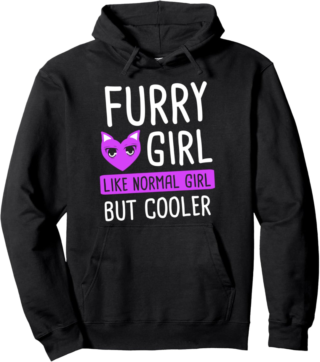 Furry Mädchen wie ein normales Mädchen, aber kühlen Furry Pullover Hoodie