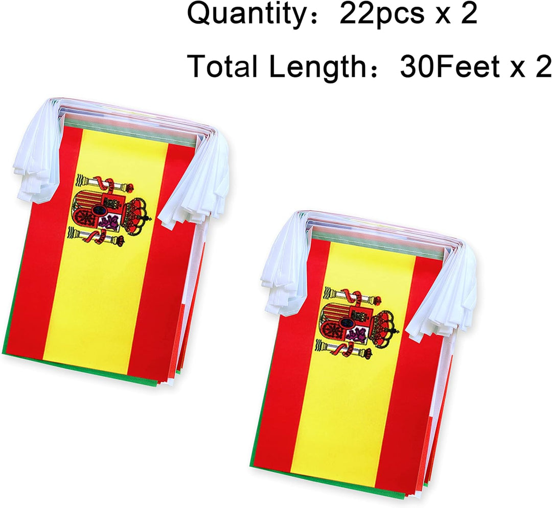 LoveVC 2 Set 22 Länder spanische Sprachflaggen Banner String für Klassenzimmer Lateinamerikanische L