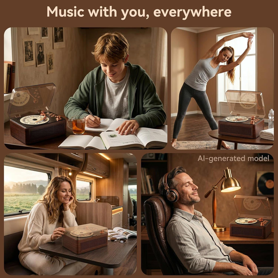 CD Player Tragbar Bluetooth: Kegaudio Radio mit CD-Player Tragbarer mit Lautsprecher Fernbedienung U