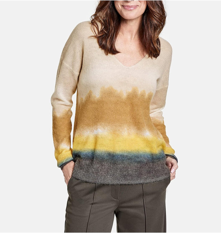 GERRY WEBER Damen 871010-35713 Pullover, Cedar/Leaf/Clay, 42