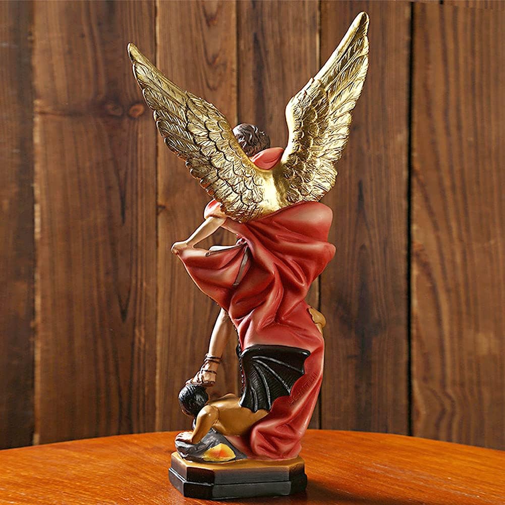 31 cm St. Michael Statue, Erzengel Michael Statue, San Miguel Engel Statue, Erzengel Michael besiegt
