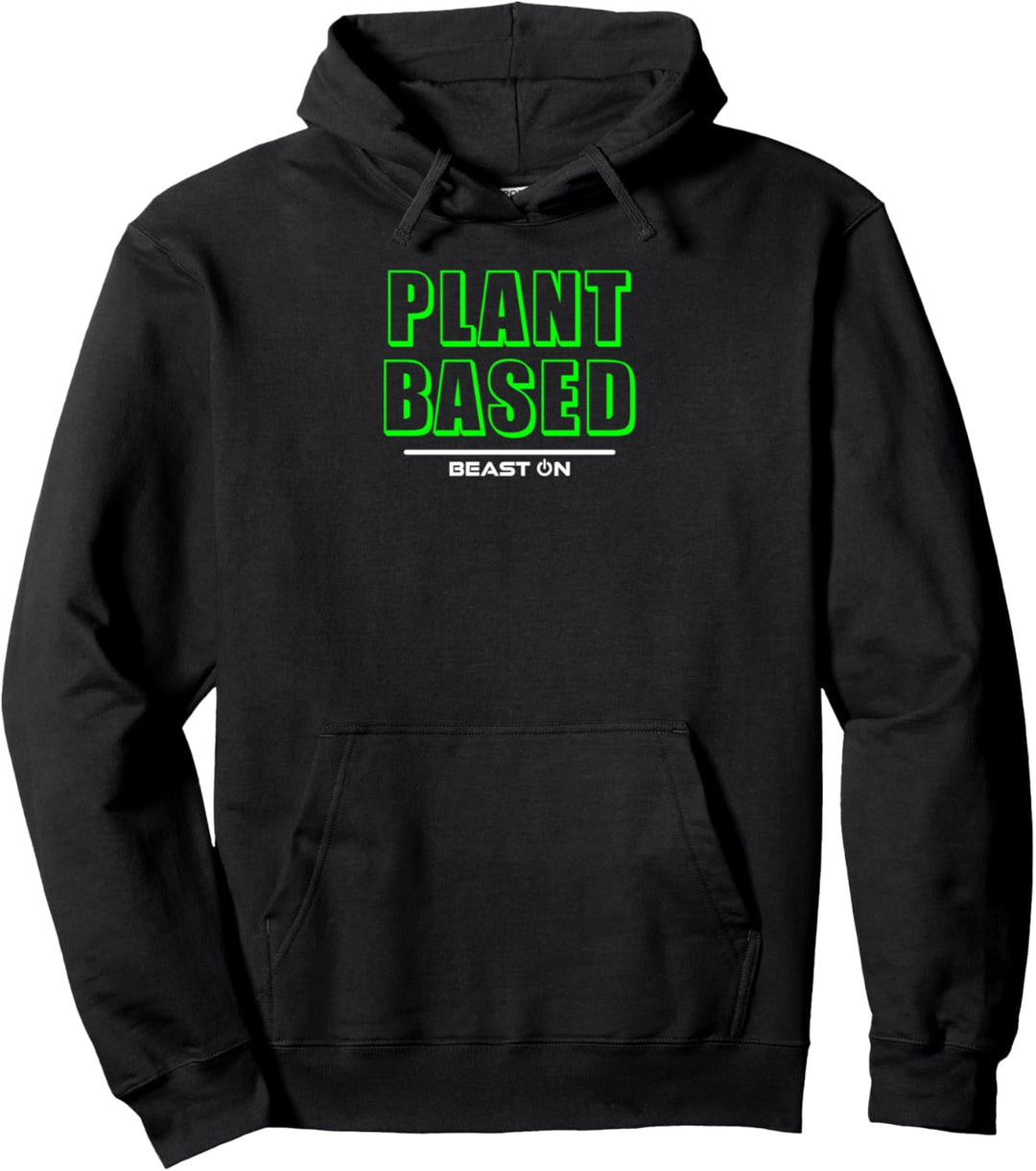 Plant Based grün Training Fitness Motivation Gym Sprüche Pullover Hoodie