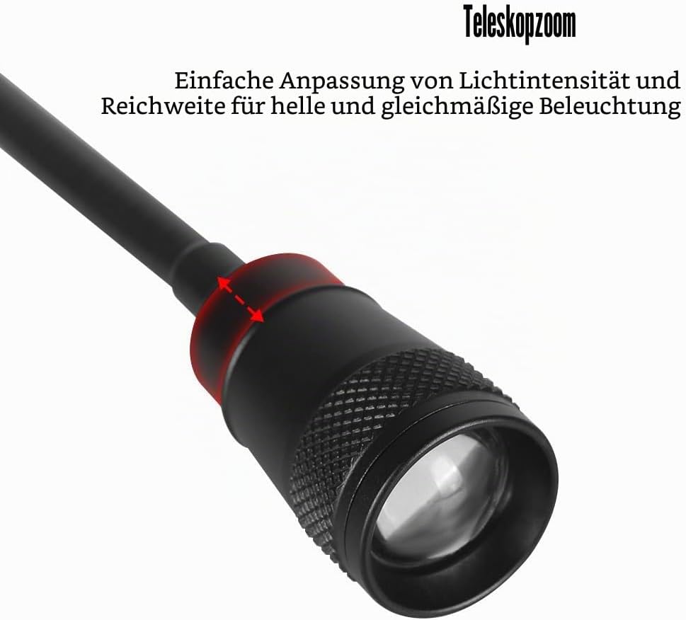 Grill Licht, 1/2 Stuck Magnetische Grilllampe mit Flexible Schwanenhals, 350Lm, 360° Drehbare Batter