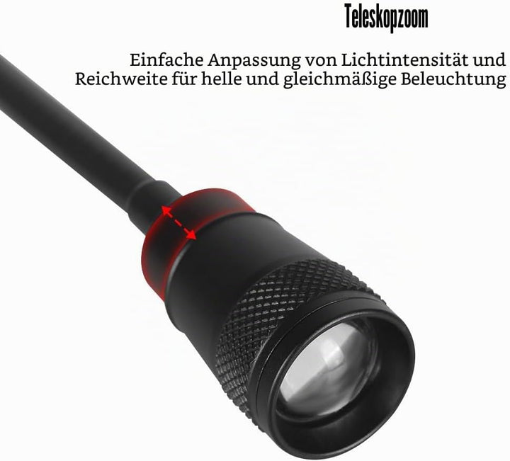 Grill Licht, 1/2 Stuck Magnetische Grilllampe mit Flexible Schwanenhals, 350Lm, 360° Drehbare Batter