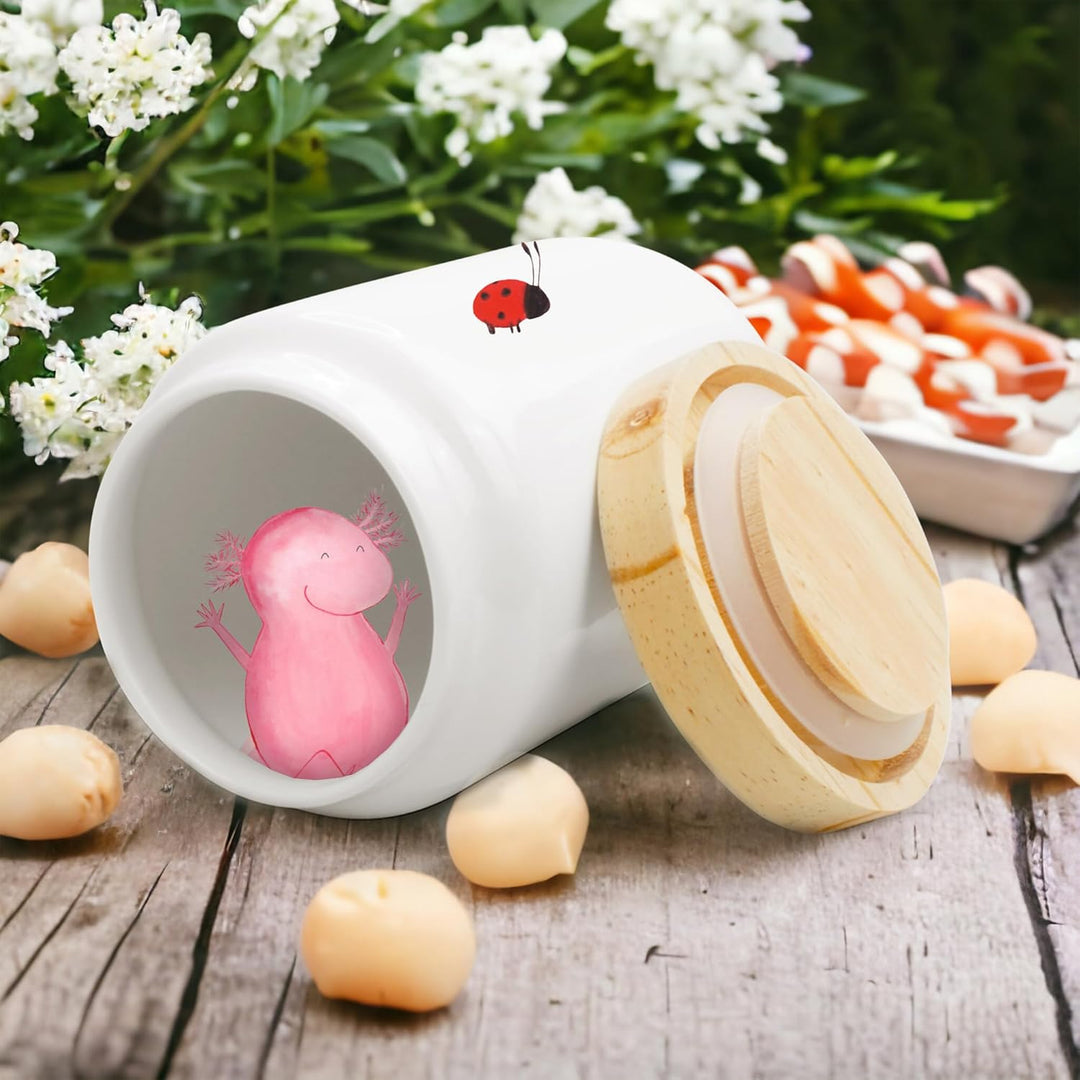 Mr. & Mrs. Panda Dose Pferd Springen - Geschenk, Bauernhof, Keksdose, Pferdestall, Stall, Pferde, Re