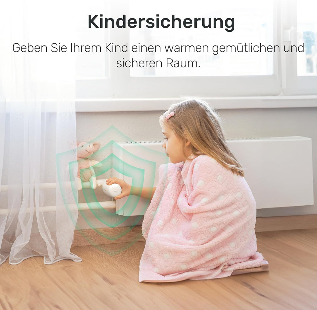 Winees Smart Heizkörperthermostat 3-teilig, mit Zeitplan, Fern-/Sprachsteuerung, Heizungsthermostat