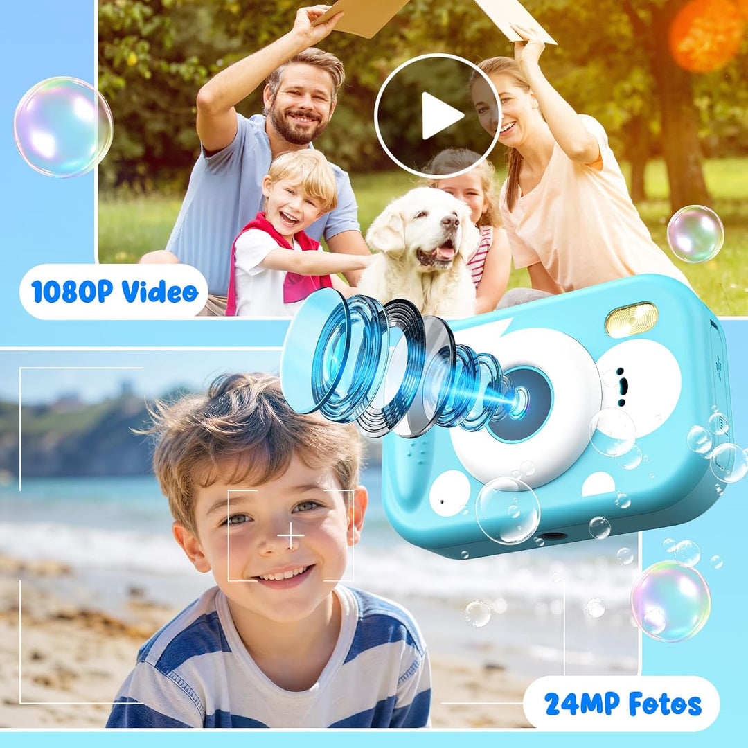 CHAKEYAKE Unterwasserkamera, IP67 10M/32.8FT Kinderkamera 1080P wasserdichte Digitalkamera mit 2.4"