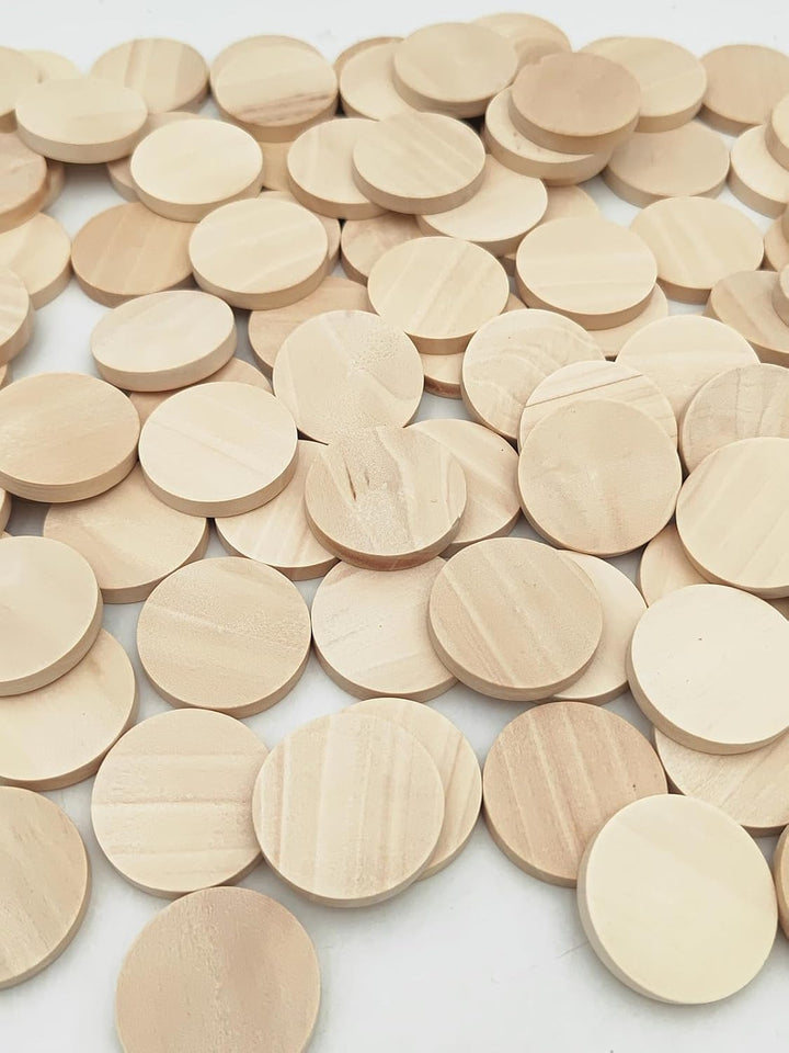 Naturholzscheiben, blanko, runde Holzscheiben, unlackiert, Holzkreise, blanko, Holzornamente für Bas