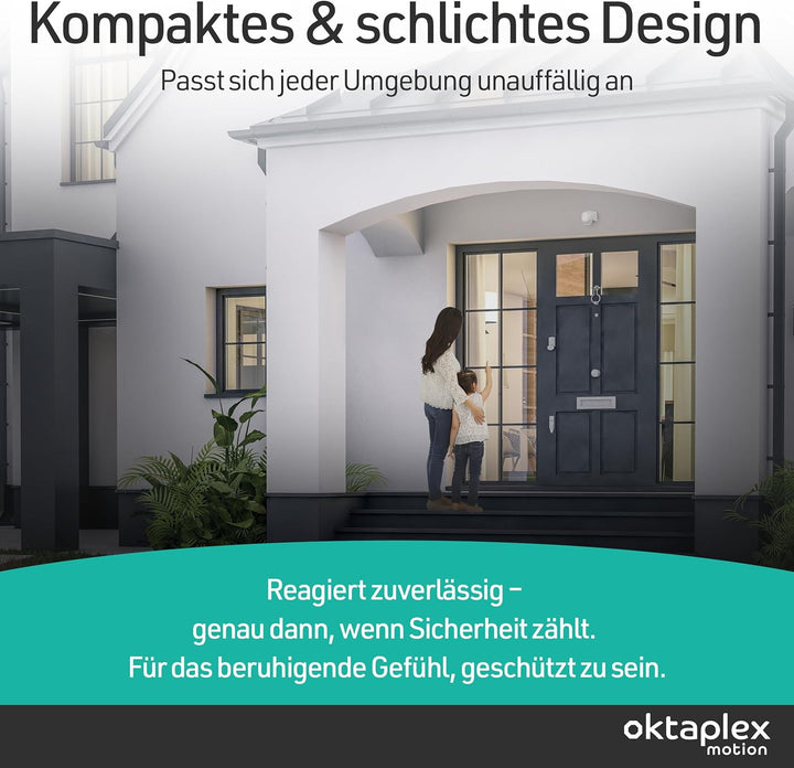 Oktaplex 2er Set Ana Bewegungsmelder Aussen schwenkbar 230 V IP44 180° Bewegungssensor 12 m Reichwei