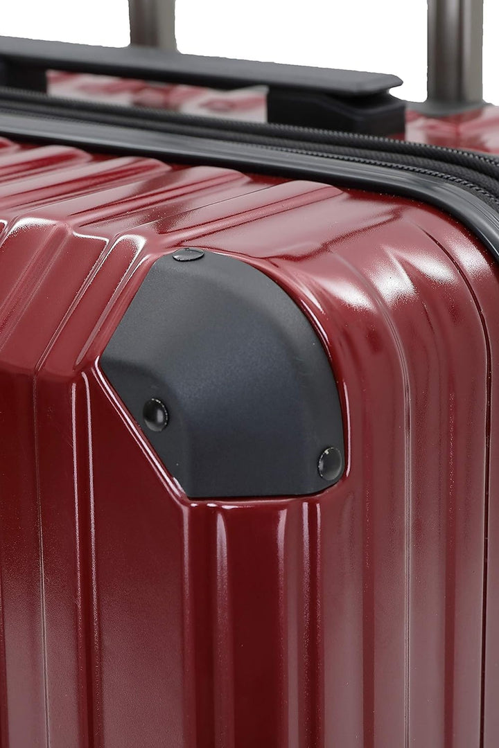 Münicase M816 TSA-Schloss Koffer Reisekoffer Trolley Kofferset Hardschale Boardcase (Weinrot, Grosse