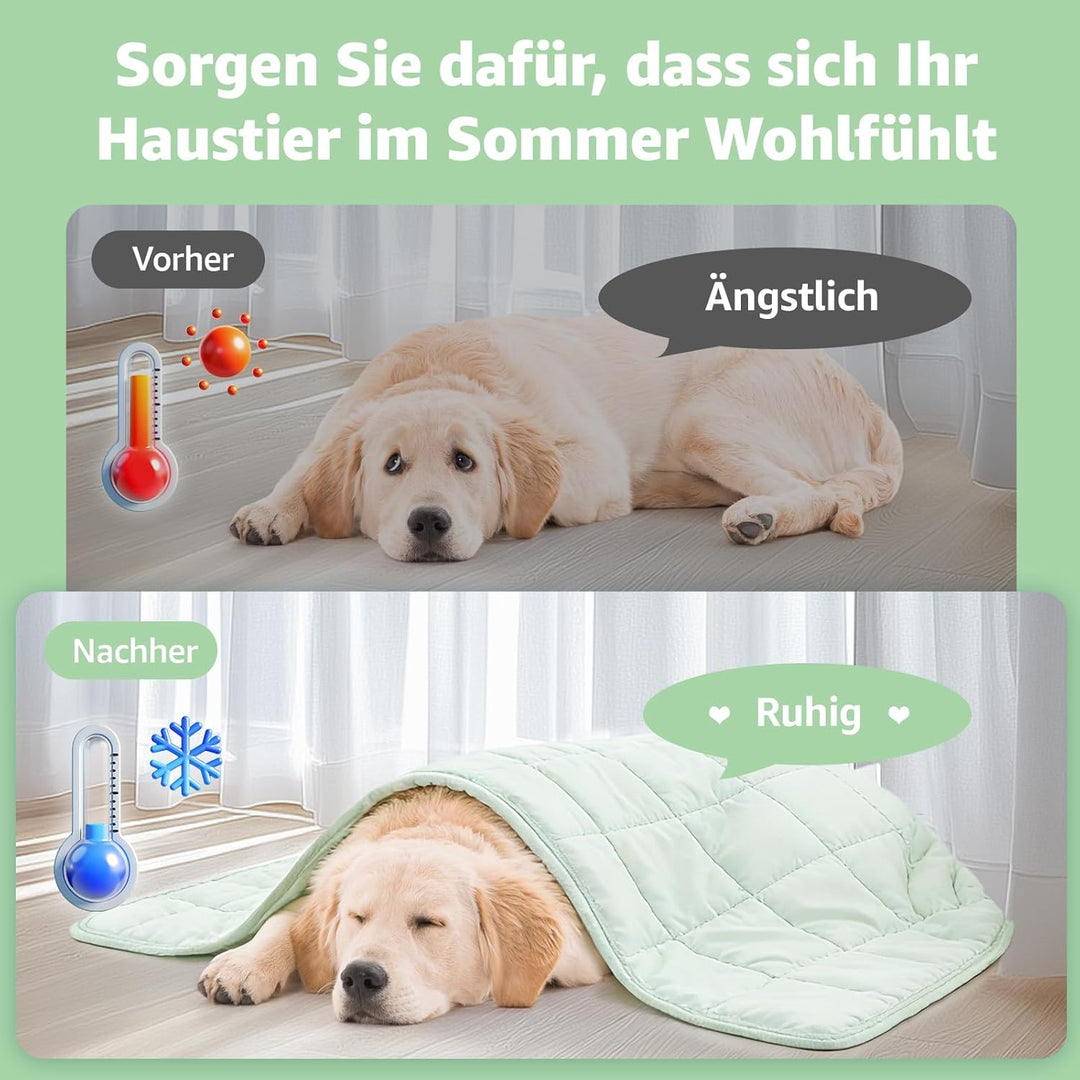 PICK FOR LIFE Kühldecke Hunde Q-MAX>0.4 Waschbare Hundedecke Sommer Doppelseitige Kühlende Haustierd