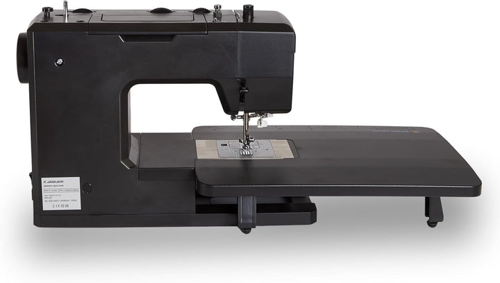Jaguar SJ-34E Robuste Nähmaschine für dicke Stoffe | 34 Stiche | Elektronik | Erweiterungstisch | Au