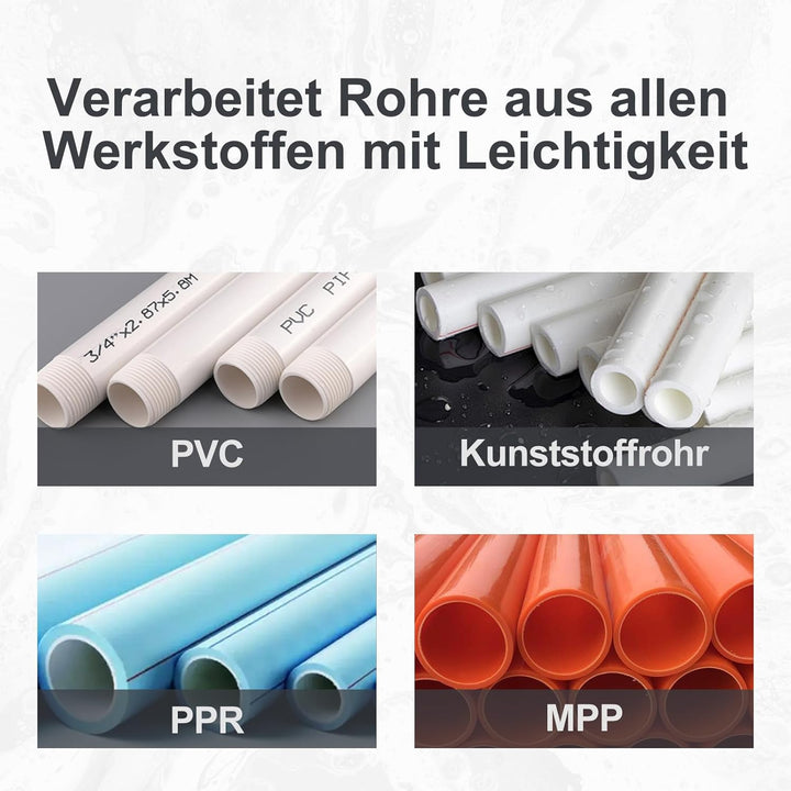 CSOOM Integrated Internal & External Pipe Threading Tool - 2 Stück, Elektrobohrer Kompatibel 2 in 1