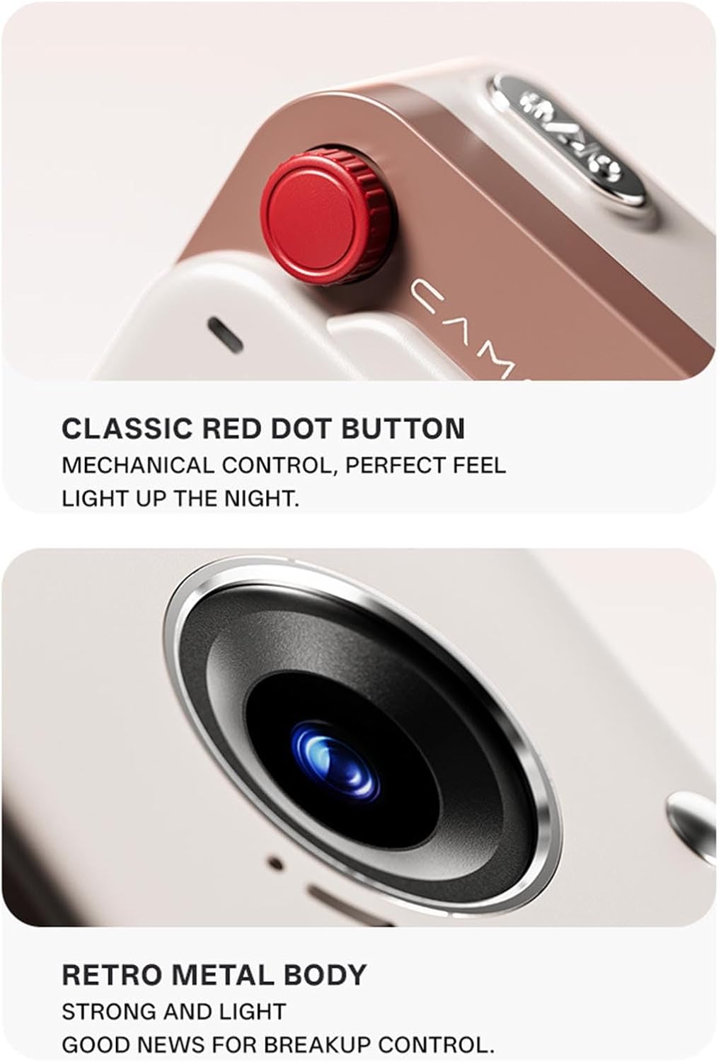 Digitalkamera, 1080P 48MP Point Shoot-Kompaktkamera mit 1,77-Zoll-LCD-Display, OTG, 6 Filtern, unter