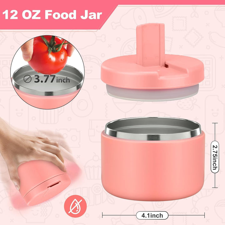 Itslife Thermobehälter für Essen 350ml Edelstahl Warmhaltebebehälter, Auslaufsicherer Lunchbehälter