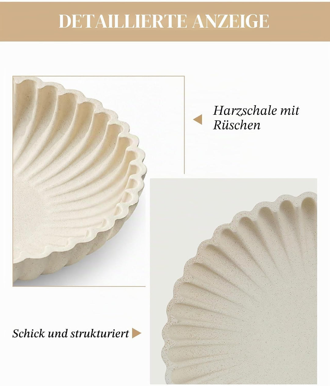 Hanobe Deko Schale Dekoratives Schlüsselschale: Rund Mittelstück Dekoschalen für Schlüssel, Esszimme
