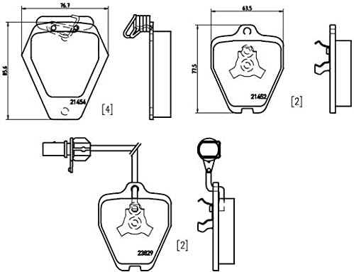Brembo P 85 096 Bremsbelagsatz, Scheibenbremse - (4-teilig)