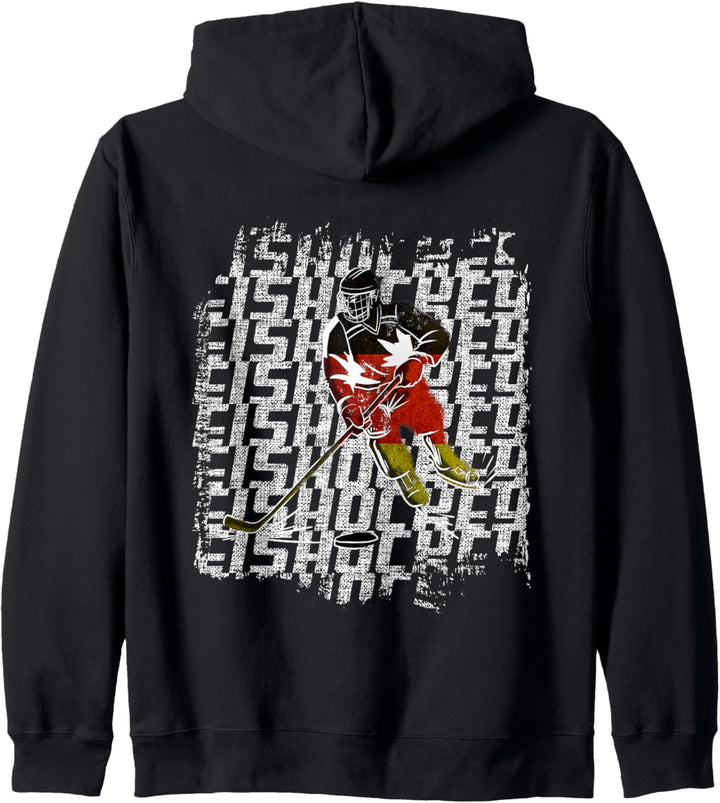 Eishockey Spieler Deutschland deutscher Eishockeyspieler Kapuzenjacke
