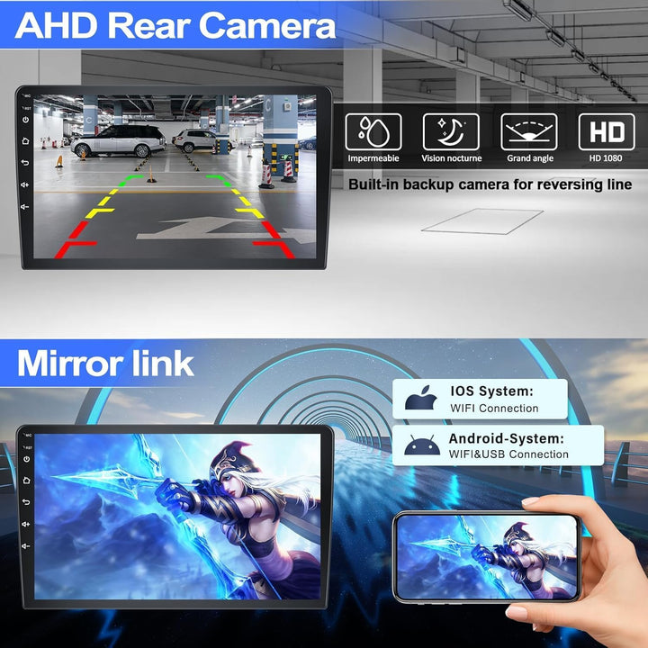 CAMECHO 2G+64G Android 15 Autoradio für VW Tiguan (2010-2017) mit Navi Wireless Carplay Android Auto