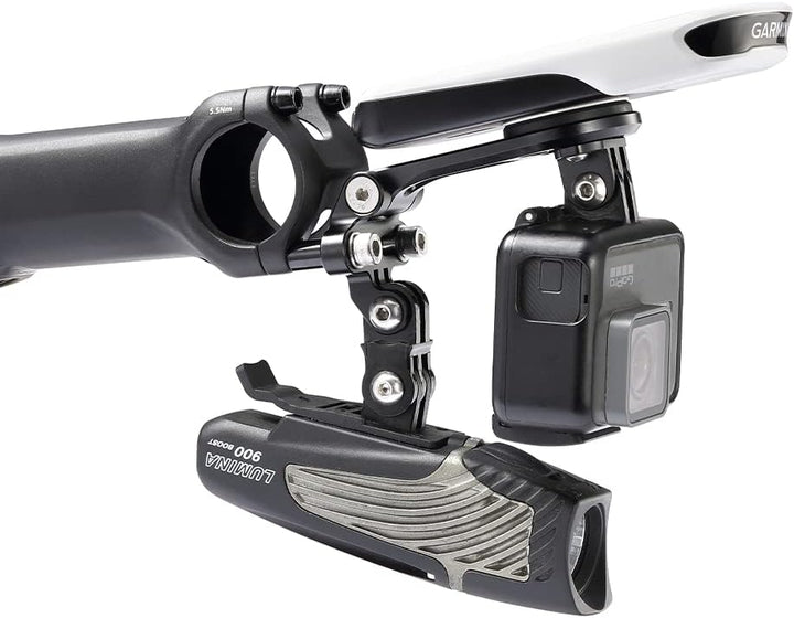 Cestbon Out Front Mount Compatible with Garmin Edge Wahoo Elemnt Bryton Stages Hammerhead Adjustable