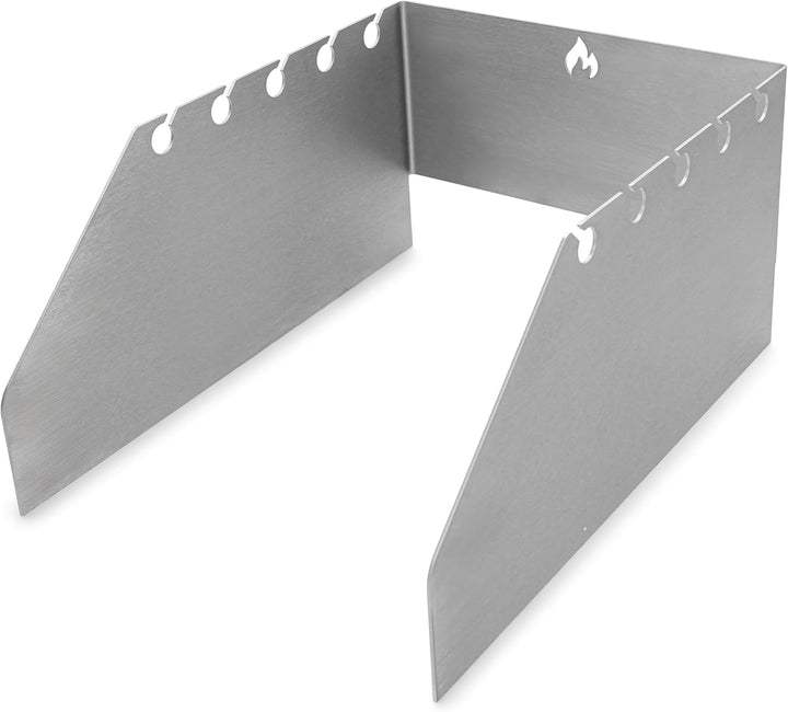 Grillrost.com Das Original Edelstahl Windschutz und Spiesshalter | für Napoleon grosse Sizzle Zone (