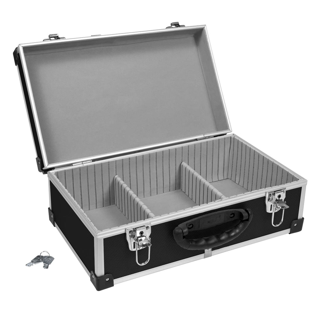 anndora CD Koffer für 60 Standard CD Cases - 43 x 29 x 18,5 cm - Schwarz 60 CD's schwarz, 60 CD's sc