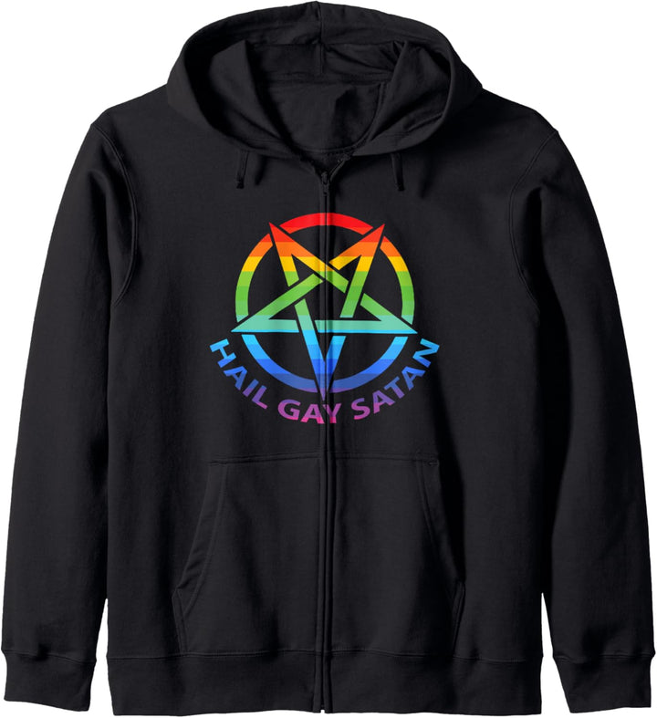 Hail Gay Satan Pentagramm Kapuzenjacke