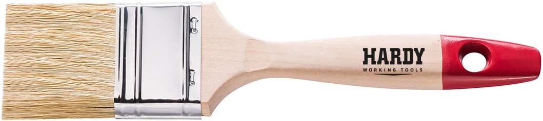 HARDY WORKING TOOLS Flachpinsel-Set 6-teilig, 6 Stück – 60 mm Breite, Malerpinsel Set mit Holzgriff,