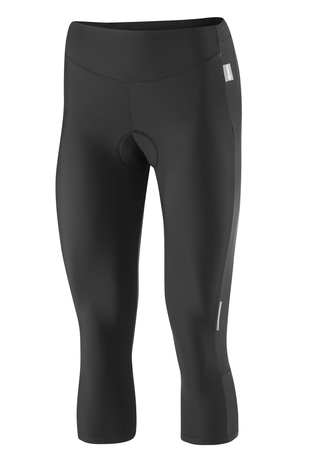 Gonso Damen Fahrradhose Lecce, 3/4 Radhose gepolstert, tight fit Radlerhose 38 Schwarz, 38 Schwarz