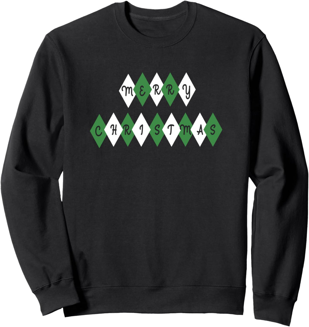 Grüne Midcentury Modern Vintage StyleFrohe Weihnachten Retro Sweatshirt