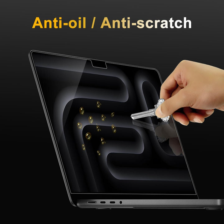 Displayschutzfolie aus gehärtetem Glas für MacBook Pro 14 Zoll M5 Chip (2025) 9H HD Anti-Öl Kratzer