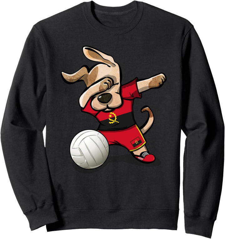 Tupfender Hund Angola Volleyball - Angolanische Flagge Sport Sweatshirt