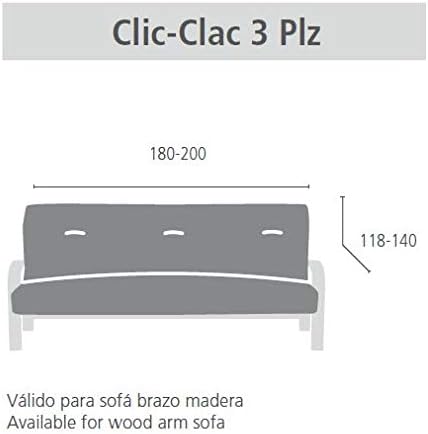 Eysa Ulises elastisch Sofa überwurf Click clack, Polyester-Baumwolle, 06-grau, 37 x 5 x 29 cm, 06-gr