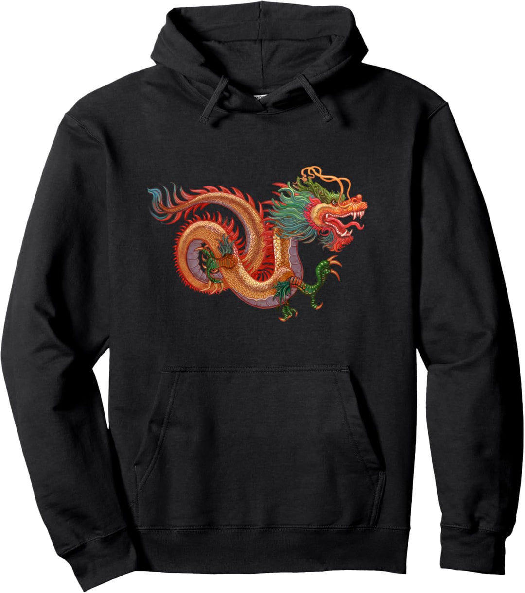 Traditional Chinese Dragon Art Pullover Hoodie